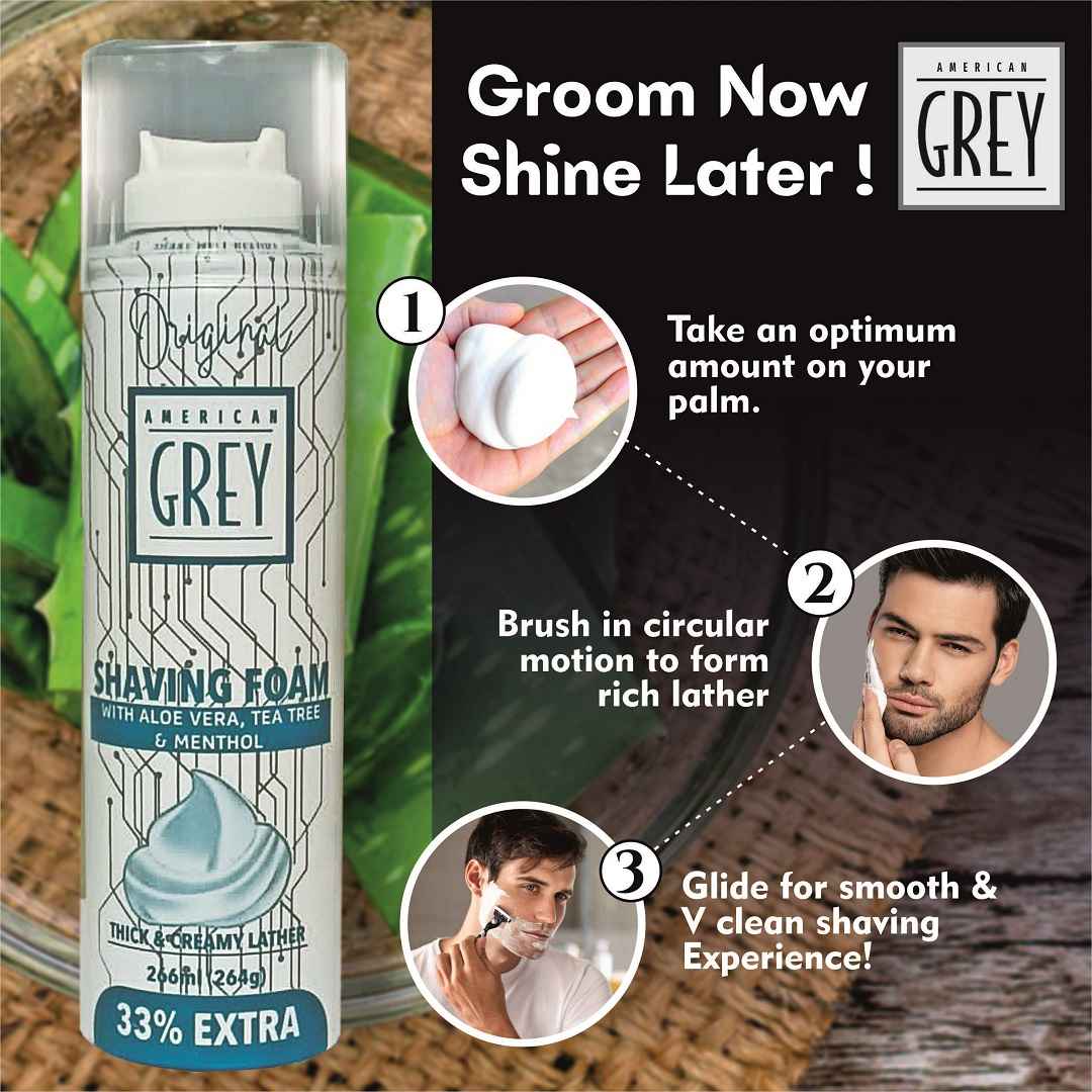 how to use shaving foam - American Grey